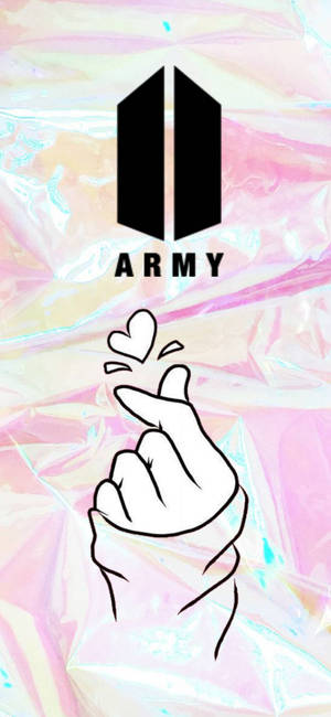 Bts Logo Finger Heart Wallpaper