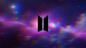 Bts Logo On Galaxy Laptop Wallpaper