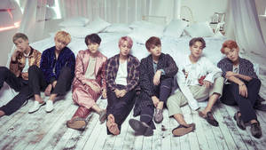 Bts Members Beside Bed Laptop Wallpaper