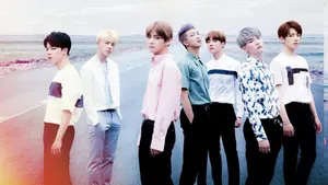 Bts On Road Wallpaper