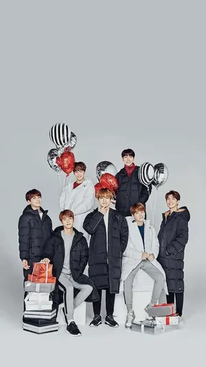 Bts Photoshoot In Puffer Jackets Wallpaper