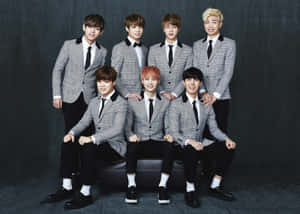 Bts Photoshoot Wearing Plaid Suits Wallpaper