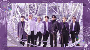 Bts Purple Frame Aesthetic Wallpaper