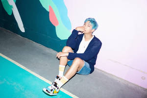 Bts Rm Cute Colorful Wall Wallpaper