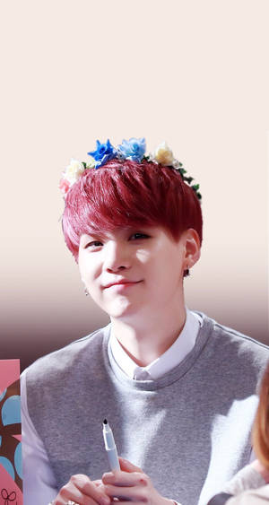 Bts Suga Cute Smile Wallpaper