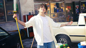 Bts Tae Hyung Car Wash Wallpaper