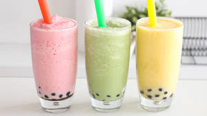 Bubble Tea Smoothies Wallpaper