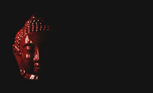 Buddha Head Figurine Black Wallpaper
