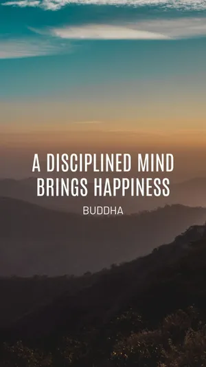 Buddha Quotes Disciplined Mind Wallpaper