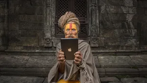 Buddha With Ipad Wallpaper