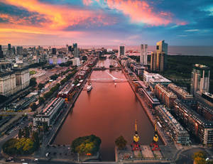 Buenos Aires Aerial Puerto Madero Wallpaper