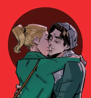 Bughead Animated Kiss Wallpaper