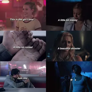 Bughead Collage Emotional Phrases Wallpaper