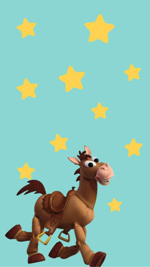 Bullseye Toy Story With Stars Wallpaper