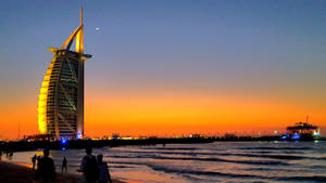 Burj Al Arab Golden Sunset Wallpaper