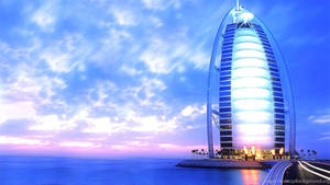 Burj Al Arab Smoky Clouds Wallpaper