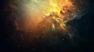 Burning Cosmic Dust And Galaxy In Outer Space Wallpaper