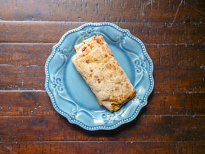 Burrito On A Blue Plate Wallpaper