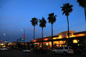 Business Centers In Downtown Chandler At Night Wallpaper