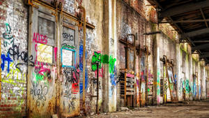 Business Doors And Walls With Graffiti Wallpaper