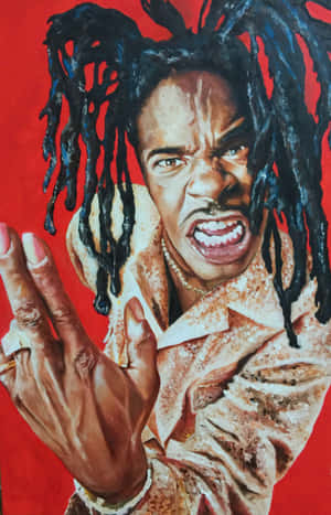 Busta Rhymes Portrait Artwork Wallpaper