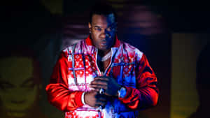 Busta Rhymes Red Louis Vuitton Jacket Wallpaper