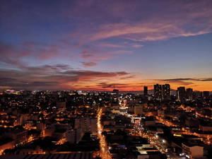 Busy Manila Nightscape Wallpaper