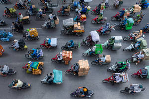 Busy Vietnam Streets Wallpaper