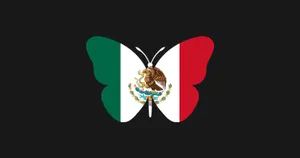 Butterfly Mexico Flag Wallpaper