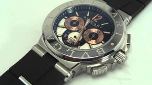 Bvlgari Watch With Black Strap Wallpaper