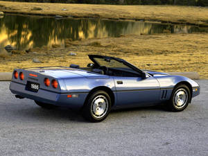 C4 Corvette By The Lake Wallpaper