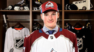 Cale Makar Celebrating His Draft Day Wallpaper