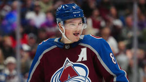 Cale Makar In-game Focus Photo Wallpaper