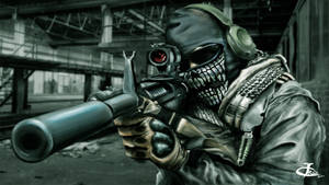 Call Of Duty Ghost Cg Sniper Rifle Aiming Wallpaper