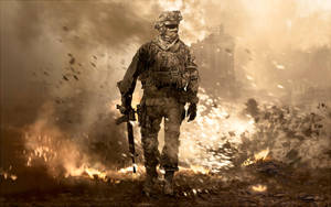 Call Of Duty Soldier In Warzone Wallpaper