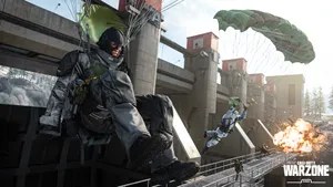 Call Of Duty Warzone 4k Parachute Jumpers Wallpaper