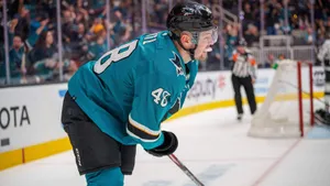 Calm Close Up Of Tomas Hertl Wallpaper