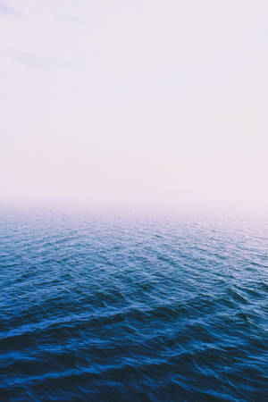 Calm Dark Blue Ocean Wallpaper