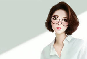 Calm Nerdy Cute Women Wallpaper