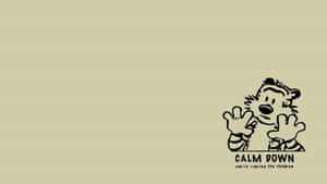 Calvin And Hobbes 4k Off-white Wallpaper