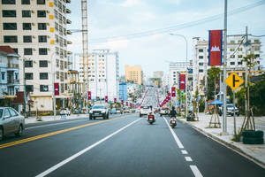 Cambodia City Highway Wallpaper