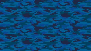 Camouflage Gone Blue Wallpaper