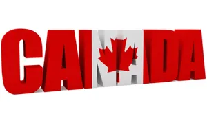 Canada Flag In Letters Wallpaper