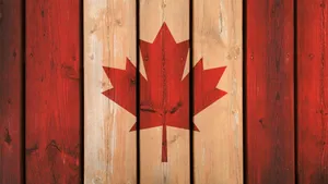 Canada Flag Wooden Art Wallpaper