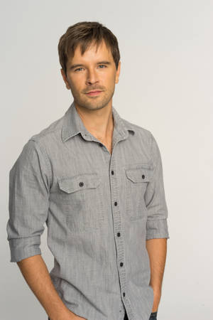 Canadian Actor Graham Wardle Posing For A Photo Shoot Wallpaper