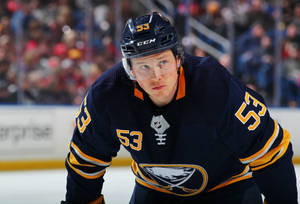 Canadian Nhl Player Jeff Skinner Medium Shot Wallpaper