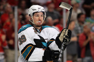 Canadian Professional Ice Hockey Center Logan Couture Stick Wallpaper