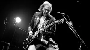 Canadian Singer Neil Young Live Performance Wallpaper