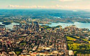 Canberra Aerial City Photograph Wallpaper