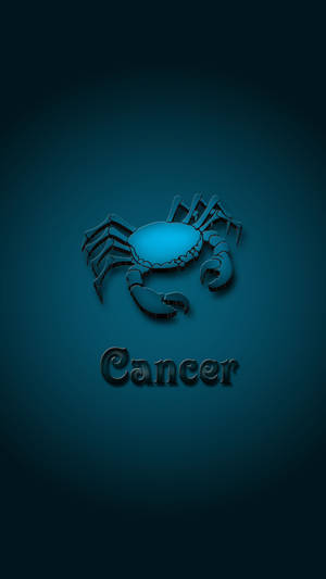 Cancer Blue Crab 3d Symbol Wallpaper